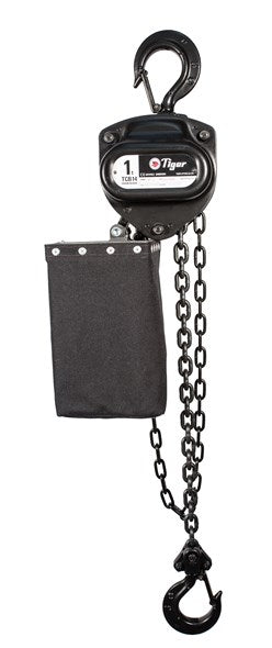 TIGER CHAIN BLOCK BCB14 IN BLACK FINISH, 0.5t CAPACITY WITH CHAIN BAG Ref: 220-5 - Hoistshop